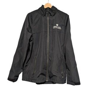 Womens Black Atrium Health Wake Forest Baptist Full Zip Windbreaker Jacket XS